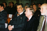 President Václav Havel with Karel Schwarzenberg and František Janouch