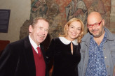 Mr and Mrs Havel with Vladimír Morávek